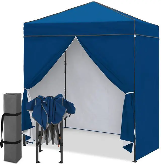 Main image of 6x4 Instant Pop Up Canopy Tent with 4 Side Wall Panels, Straight Leg Sun Shelter, Portable Canopy with Carry Bag for Camping, Beach & Sports, Dark Blue