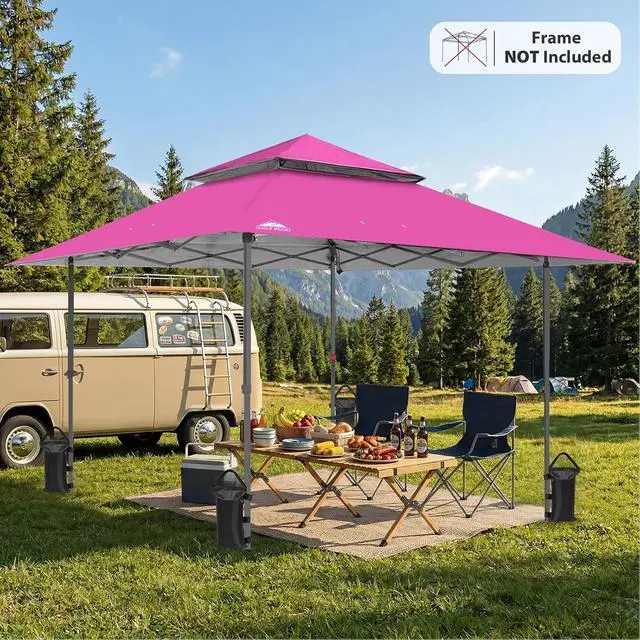 Alt view image 5 of 7 - Replacement Canopy Top for Eagle Peak 13x13 Straight Leg Pop Up Canopy Frame Only, Canopy Cover with Two Tier Air Vent, UPF 50+, Frame NOT Included, Light Pink
