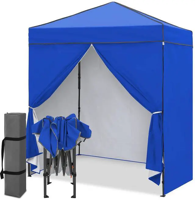 Main image of 6x4 Instant Pop Up Canopy Tent with 4 Side Wall Panels, Straight Leg Sun Shelter, Portable Canopy with Carry Bag for Camping, Beach & Sports, Blue