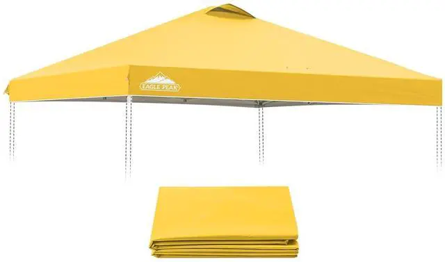 Main image of Replacement Canopy Top for Eagle Peak 10x10 Straight Leg Pop Up Canopy Frame Only, Canopy Cover with Air Vent, UPF 50+, Frame NOT Included, Yellow