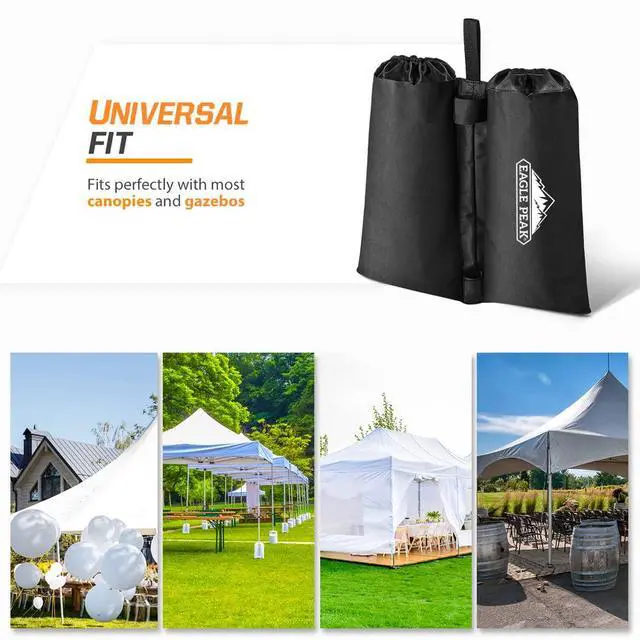 Alt view image 4 of 7 - Weight Bags for Pop up Canopy Outdoor Shelter, Gazebo Instant Shade Leg Canopy Weights, Sand Bags, Pack of 4
