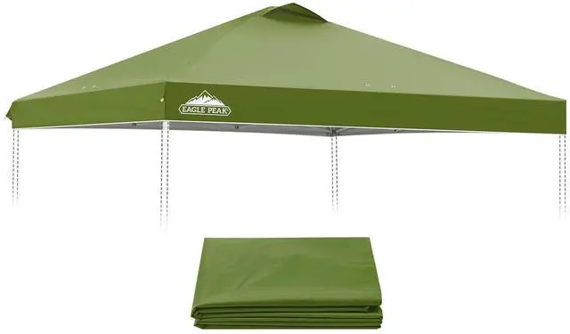 Main image of Replacement Canopy Top for Eagle Peak 10x10 Straight Leg Pop Up Canopy Frame Only, Canopy Cover with Air Vent, UPF 50+, Frame NOT Included, Grass Green