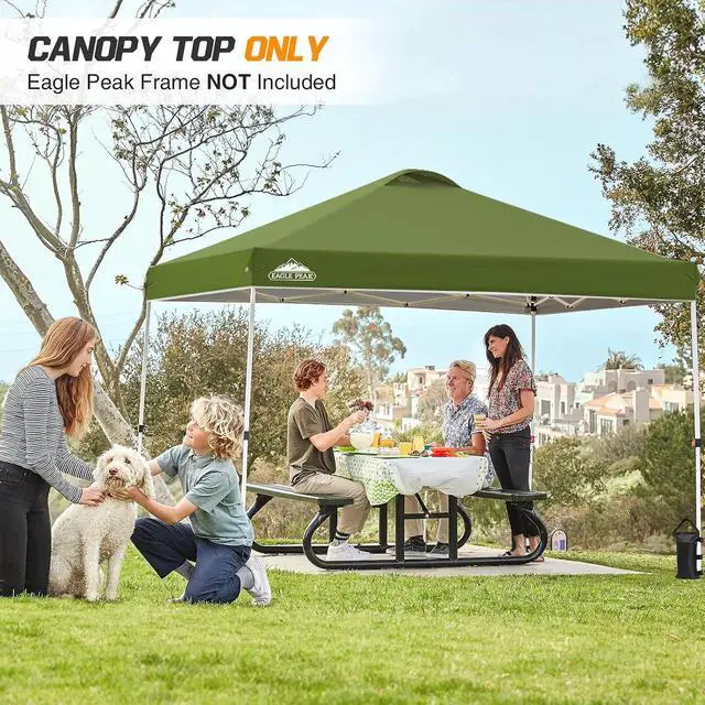 Alt view image 5 of 7 - Replacement Canopy Top for Eagle Peak 10x10 Straight Leg Pop Up Canopy Frame Only, Canopy Cover with Air Vent, UPF 50+, Frame NOT Included, Grass Green