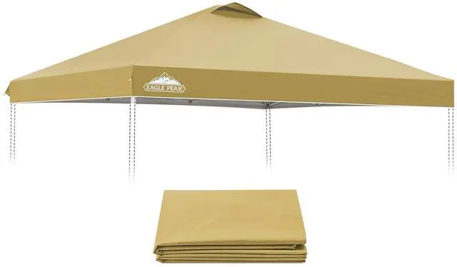Main image of Replacement Canopy Top for Eagle Peak 10x10 Straight Leg Pop Up Canopy Frame Only, Canopy Cover with Air Vent, UPF 50+, Frame NOT Included, Beige