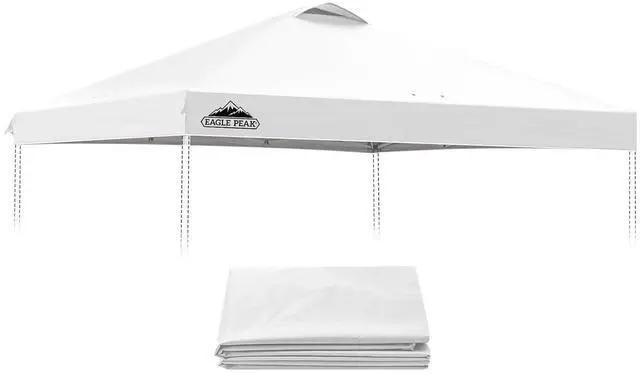 Main image of Replacement Canopy Top for Eagle Peak 10x10 Straight Leg Pop Up Canopy Frame Only, Canopy Cover with Air Vent, UPF 50+, Frame NOT Included, White