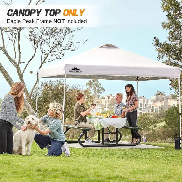 Alt view image 5 of 7 - Replacement Canopy Top for Eagle Peak 10x10 Straight Leg Pop Up Canopy Frame Only, Canopy Cover with Air Vent, UPF 50+, Frame NOT Included, White
