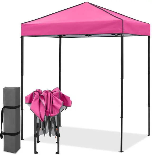 Main image of 6x4 Instant Pop Up Canopy Tent, Straight Leg Sun Shelter, Portable Canopy with Carry Bag for Camping, Beach & Sports, Pink