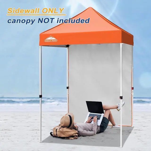 Alt view image 6 of 7 - Canopy Sidewall for 5x5 Pop Up Canopy Frame, Single Side Wall Panel Only (Fits 5x5 Straight Leg Frame, Canopy Top or Frame NOT Included), Orange