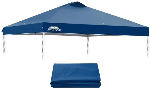 Main image of Replacement Canopy Top for Eagle Peak 10x10 Straight Leg Pop Up Canopy Frame Only, Canopy Cover with Air Vent, UPF 50+, Frame NOT Included, Dark Blue