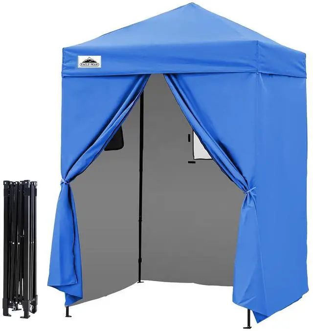 Main image of Flex Ultra Compact 5x5 Changing Room, Pop-up Canopy, Sun Shelter, Portable Privacy Canopy Cabana for Pool, Fashion Photoshoots, or Camping, Blue