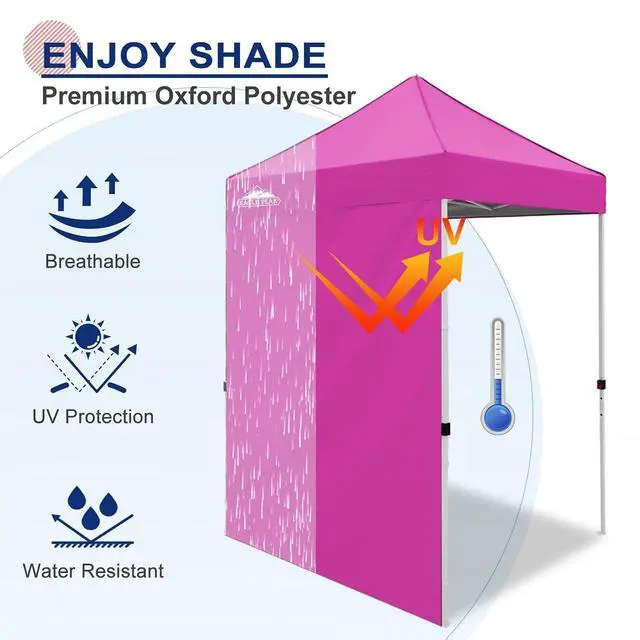 Alt view image 2 of 7 - Canopy Sidewall for 5x5 Pop Up Canopy Frame, Single Side Wall Panel Only (Fits 5x5 Straight Leg Frame, Canopy Top or Frame NOT Included), Pink