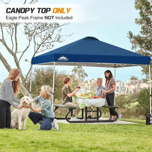 Alt view image 5 of 7 - Replacement Canopy Top for Eagle Peak 10x10 Straight Leg Pop Up Canopy Frame Only, Canopy Cover with Air Vent, UPF 50+, Frame NOT Included, Dark Blue