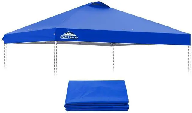 Main image of Replacement Canopy Top for Eagle Peak 10x10 Straight Leg Pop Up Canopy Frame Only, Canopy Cover with Air Vent, UPF 50+, Frame NOT Included, Blue