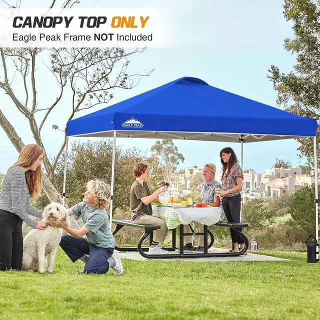Alt view image 5 of 7 - Replacement Canopy Top for Eagle Peak 10x10 Straight Leg Pop Up Canopy Frame Only, Canopy Cover with Air Vent, UPF 50+, Frame NOT Included, Blue