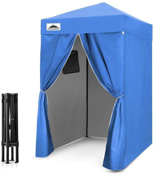 Main image of Flex Ultra Compact 4x4 Changing Room, Pop-up Canopy, Sun Shelter, Portable Privacy Canopy Cabana for Pool, Fashion Photoshoots, or Camping, Blue