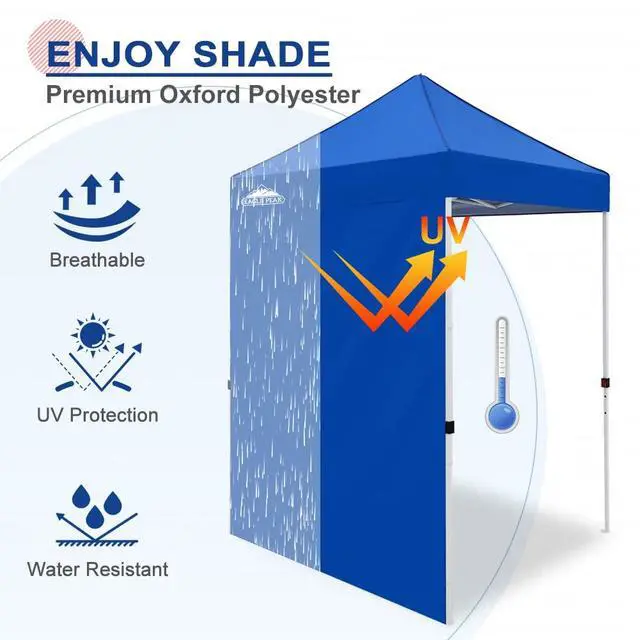 Alt view image 2 of 7 - Canopy Sidewall for 5x5 Pop Up Canopy Frame, Single Side Wall Panel Only (Fits 5x5 Straight Leg Frame, Canopy Top or Frame NOT Included), Blue