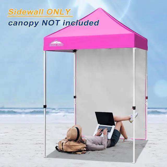 Alt view image 6 of 7 - Canopy Sidewall for 5x5 Pop Up Canopy Frame, Single Side Wall Panel Only (Fits 5x5 Straight Leg Frame, Canopy Top or Frame NOT Included), Pink