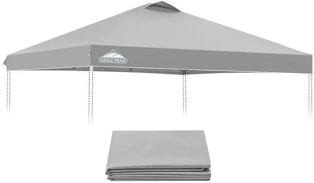 Main image of Replacement Canopy Top for Eagle Peak 10x10 Straight Leg Pop Up Canopy Frame Only, Canopy Cover with Air Vent, UPF 50+, Frame NOT Included, Light Gray