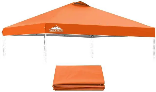 Main image of Replacement Canopy Top for Eagle Peak 10x10 Straight Leg Pop Up Canopy Frame Only, Canopy Cover with Air Vent, UPF 50+, Frame NOT Included, Orange