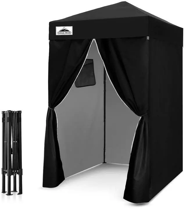 Main image of Flex Ultra Compact 4x4 Changing Room, Pop-up Canopy, Sun Shelter, Portable Privacy Canopy Cabana for Pool, Fashion Photoshoots, or Camping, Black