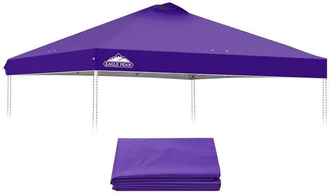 Main image of Replacement Canopy Top for Eagle Peak 10x10 Straight Leg Pop Up Canopy Frame Only, Canopy Cover with Air Vent, UPF 50+, Frame NOT Included, Purple
