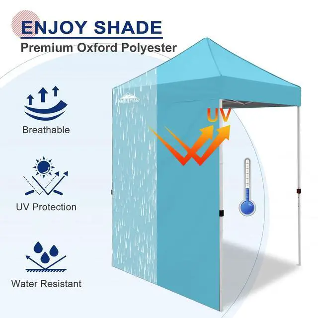 Alt view image 2 of 7 - Canopy Sidewall for 5x5 Pop Up Canopy Frame, Single Side Wall Panel Only (Fits 5x5 Straight Leg Frame, Canopy Top or Frame NOT Included), Light Blue