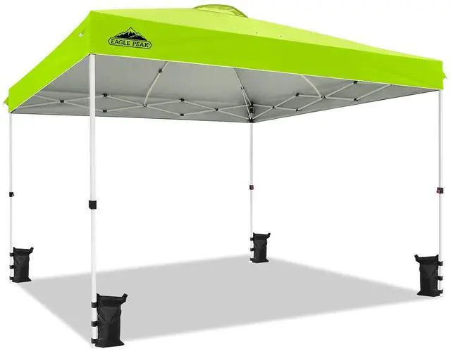 Main image of Pop Up Canopy Tent with Wheeled Carry Bag, 8 Stakes, 4 Ropes, 4 Weight Bags, Easy Set Up Tent Canopy, 12x12 ft, 144sqft of Shade, Neon Green