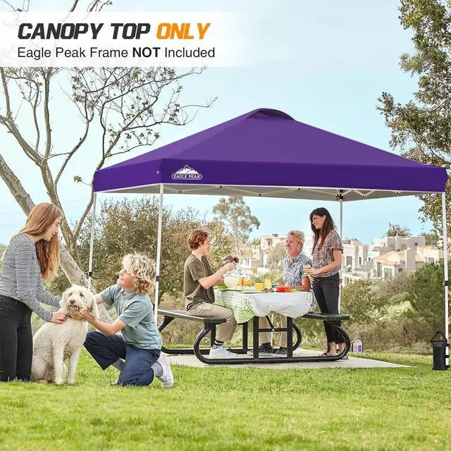 Alt view image 5 of 7 - Replacement Canopy Top for Eagle Peak 10x10 Straight Leg Pop Up Canopy Frame Only, Canopy Cover with Air Vent, UPF 50+, Frame NOT Included, Purple