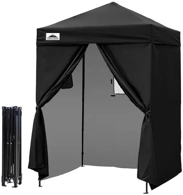 Main image of Flex Ultra Compact 5x5 Changing Room, Pop-up Canopy, Sun Shelter, Portable Privacy Canopy Cabana for Pool, Fashion Photoshoots, or Camping, Black