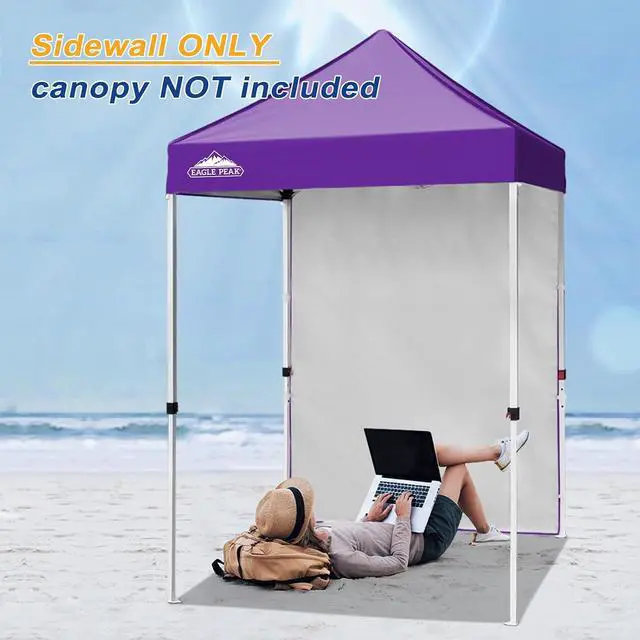 Alt view image 6 of 7 - Canopy Sidewall for 5x5 Pop Up Canopy Frame, Single Side Wall Panel Only (Fits 5x5 Straight Leg Frame, Canopy Top or Frame NOT Included), Purple
