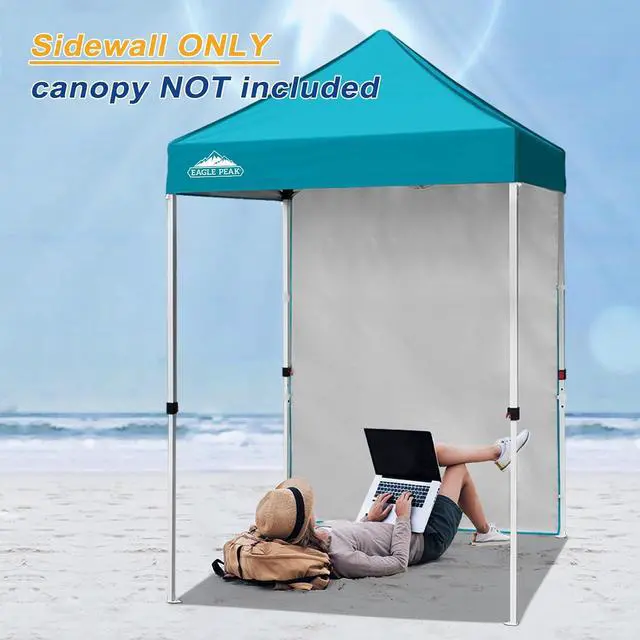 Alt view image 6 of 7 - Canopy Sidewall for 5x5 Pop Up Canopy Frame, Single Side Wall Panel Only (Fits 5x5 Straight Leg Frame, Canopy Top or Frame NOT Included), Turquoise