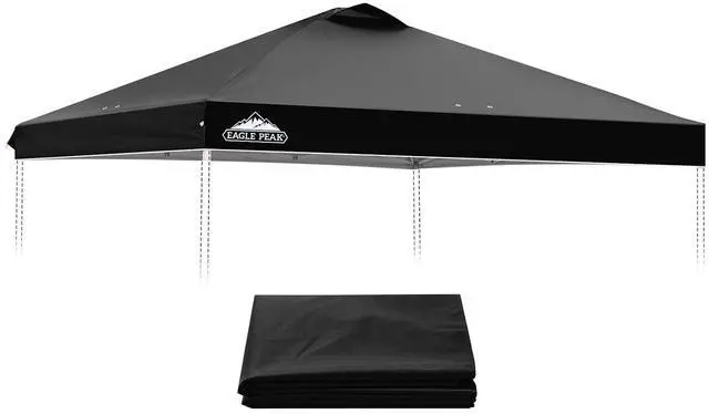 Main image of Replacement Canopy Top for Eagle Peak 10x10 Straight Leg Pop Up Canopy Frame Only, Canopy Cover with Air Vent, UPF 50+, Frame NOT Included, Black