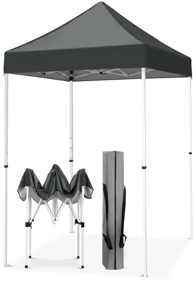 Main image of 5x5 Pop Up Canopy Tent Instant Outdoor Canopy Easy Set-up Straight Leg Folding Shelter, Gray