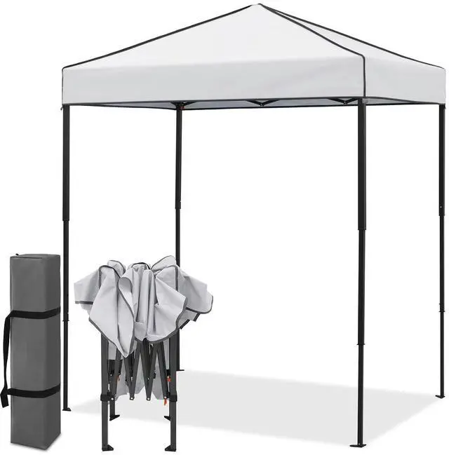 Main image of 6x4 Instant Pop Up Canopy Tent, Straight Leg Sun Shelter, Portable Canopy with Carry Bag for Camping, Beach & Sports, White
