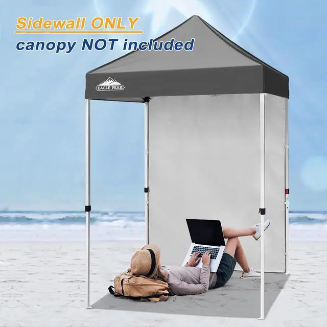Alt view image 6 of 7 - Canopy Sidewall for 5x5 Pop Up Canopy Frame, Single Side Wall Panel Only (Fits 5x5 Straight Leg Frame, Canopy Top or Frame NOT Included), Gray