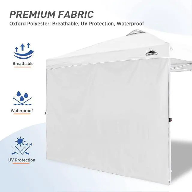 Alt view image 3 of 7 - Sunwall/Sidewall for 10x10 Straight Leg Canopy only, 1 Sidewall, White
