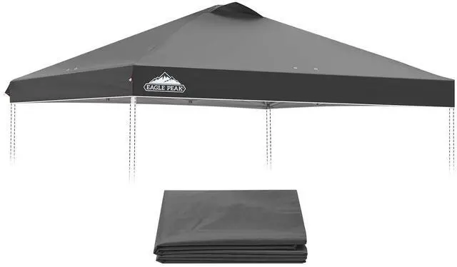 Main image of Replacement Canopy Top for Eagle Peak 10x10 Straight Leg Pop Up Canopy Frame Only, Canopy Cover with Air Vent, UPF 50+, Frame NOT Included, Gray