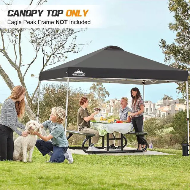 Alt view image 5 of 7 - Replacement Canopy Top for Eagle Peak 10x10 Straight Leg Pop Up Canopy Frame Only, Canopy Cover with Air Vent, UPF 50+, Frame NOT Included, Gray