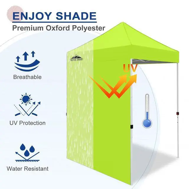 Alt view image 2 of 7 - Canopy Sidewall for 5x5 Pop Up Canopy Frame, Single Side Wall Panel Only (Fits 5x5 Straight Leg Frame, Canopy Top or Frame NOT Included), Neon Green