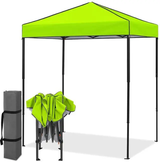 Main image of 6x4 Instant Pop Up Canopy Tent, Straight Leg Sun Shelter, Portable Canopy with Carry Bag for Camping, Beach & Sports, Neon Green