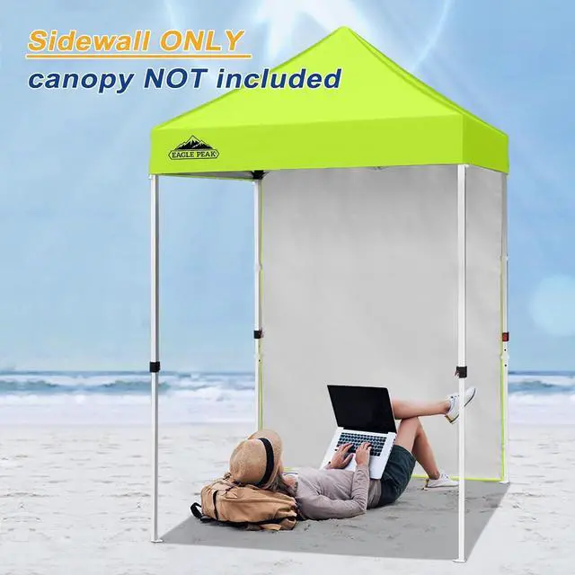 Alt view image 6 of 7 - Canopy Sidewall for 5x5 Pop Up Canopy Frame, Single Side Wall Panel Only (Fits 5x5 Straight Leg Frame, Canopy Top or Frame NOT Included), Neon Green