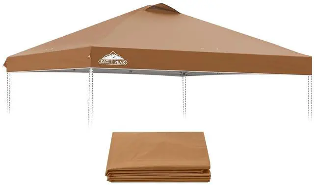 Main image of Replacement Canopy Top for Eagle Peak 10x10 Straight Leg Pop Up Canopy Frame Only, Canopy Cover with Air Vent, UPF 50+, Frame NOT Included, Khaki