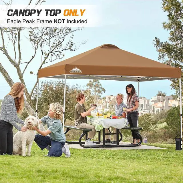 Alt view image 5 of 7 - Replacement Canopy Top for Eagle Peak 10x10 Straight Leg Pop Up Canopy Frame Only, Canopy Cover with Air Vent, UPF 50+, Frame NOT Included, Khaki