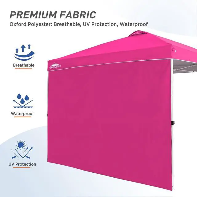 Alt view image 3 of 7 - Sunwall/Sidewall for 10x10 Straight Leg Canopy only, 1 Sidewall, Pink