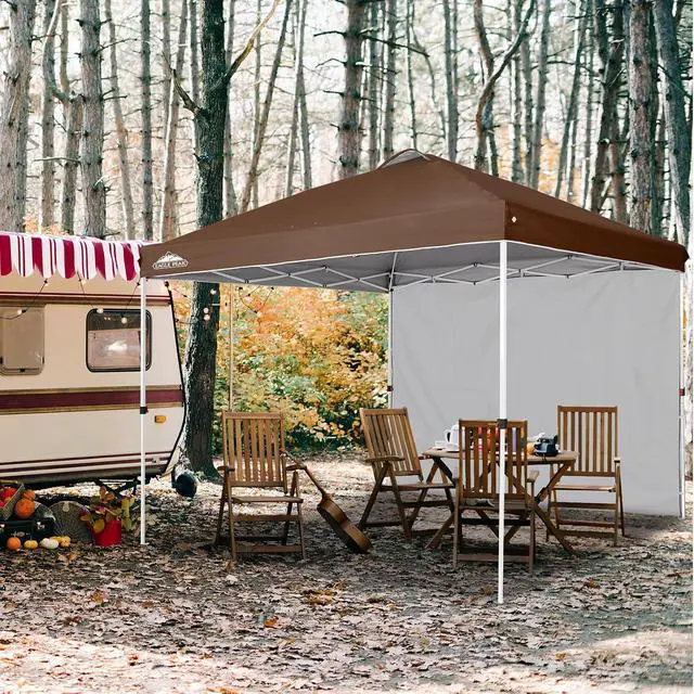 Alt view image 5 of 7 - Sunwall/Sidewall for 10x10 Straight Leg Canopy only, 1 Sidewall, Dark Brown