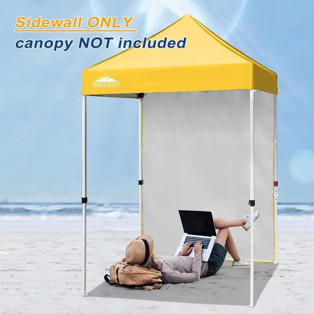 Alt view image 6 of 7 - Canopy Sidewall for 5x5 Pop Up Canopy Frame, Single Side Wall Panel Only (Fits 5x5 Straight Leg Frame, Canopy Top or Frame NOT Included), Yellow