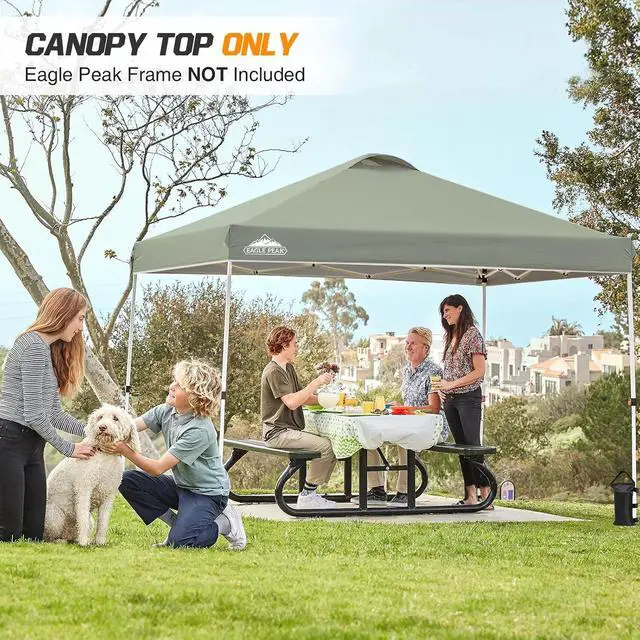Alt view image 5 of 7 - Replacement Canopy Top for Eagle Peak 10x10 Straight Leg Pop Up Canopy Frame Only, Canopy Cover with Air Vent, UPF 50+, Frame NOT Included, Sage Green