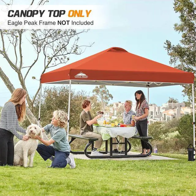 Alt view image 5 of 7 - Replacement Canopy Top for Eagle Peak 10x10 Straight Leg Pop Up Canopy Frame Only, Canopy Cover with Air Vent, UPF 50+, Frame NOT Included, Brick Red
