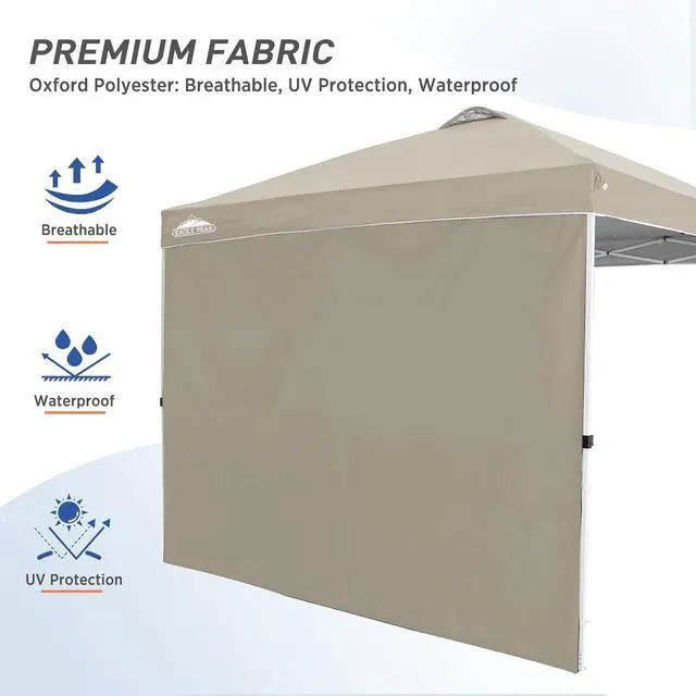 Alt view image 3 of 7 - Sunwall/Sidewall for 10x10 Straight Leg Canopy only, 1 Sidewall, Light Beige