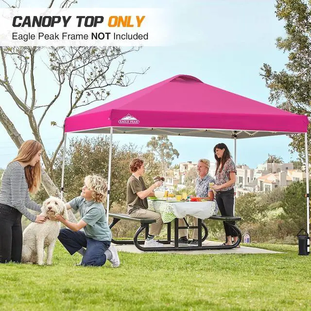 Alt view image 5 of 7 - Replacement Canopy Top for Eagle Peak 10x10 Straight Leg Pop Up Canopy Frame Only, Canopy Cover with Air Vent, UPF 50+, Frame NOT Included, Pink
